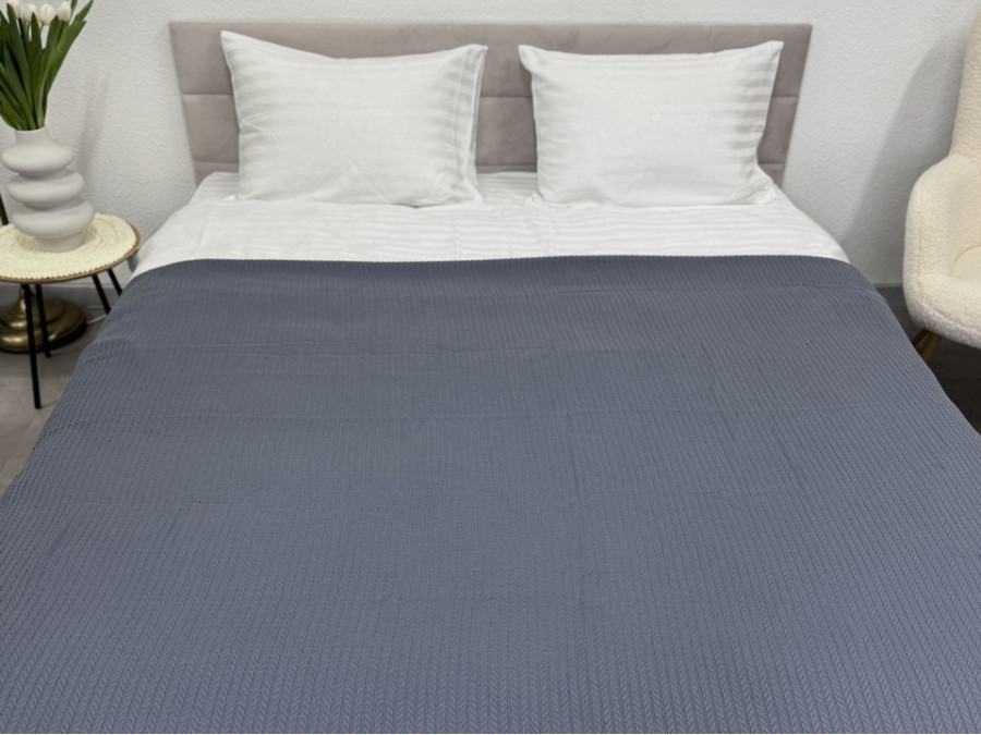 Bedspread 200x230 Pique Gray