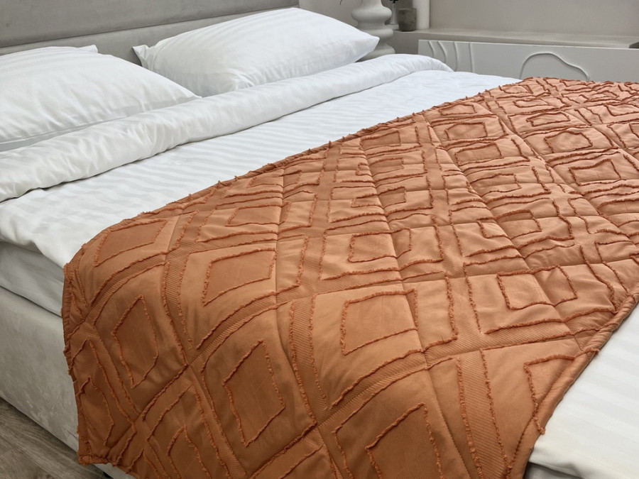 Sachet 70x230 Ecotton Polysatin Jacquard Orange