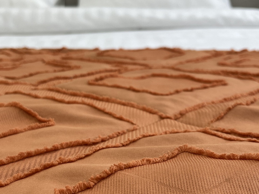 Sachet 70x230 Ecotton Polysatin Jacquard Orange