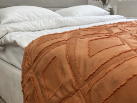 Sachet 70x230 Ecotton Polysatin Jacquard Orange