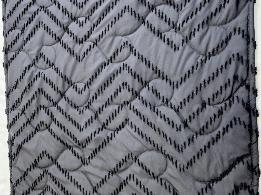 Sachet 70x230 Ecotton Polysatin Jacquard Gray