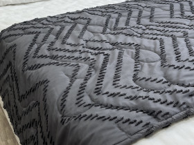Sachet 70x230 Ecotton Polysatin Jacquard Gray