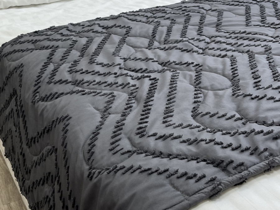 Sachet 70x230 Ecotton Polysatin Jacquard Gray