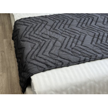 Sachet 70x230 Ecotton Polysatin Jacquard Gray