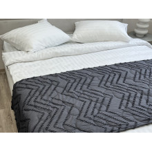 Sachet 70x230 Ecotton Polysatin Jacquard Gray