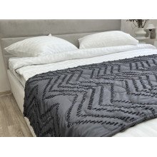 Sachet 70x230 Ecotton Polysatin Jacquard Gray