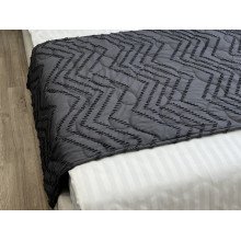 Sachet 70x230 Ecotton Polysatin Jacquard Gray