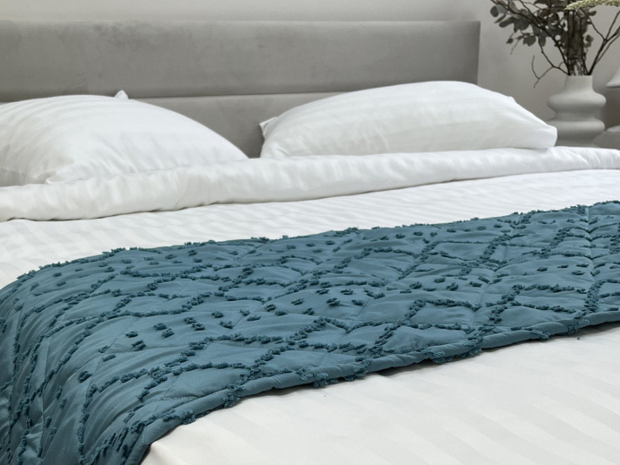Sachet 70x230 Ecotton Polysatin Jacquard Green