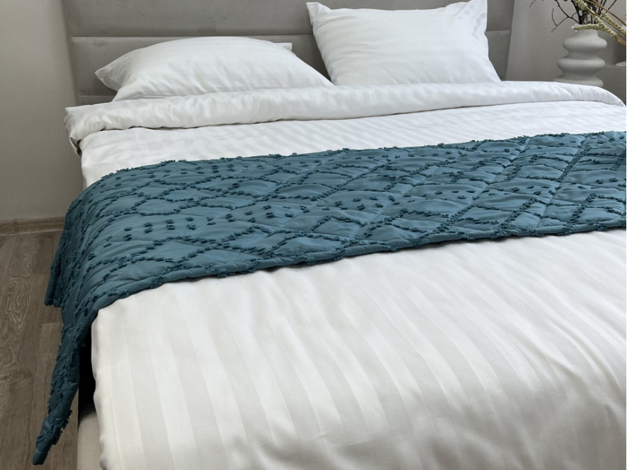 Sachet 70x230 Ecotton Polysatin Jacquard Green