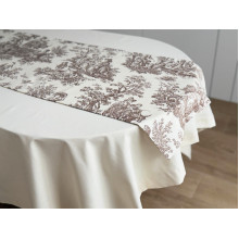 Table runner made of water-repellent fabric 45x170 DUCK 30497 Beige
