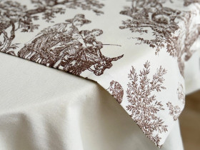 Table runner made of water-repellent fabric 45x170 DUCK 30497 Beige