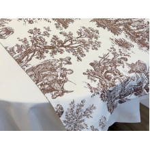 Table runner made of water-repellent fabric 45x170 DUCK 30497 Beige