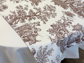 Table runner made of water-repellent fabric 45x170 DUCK 30497 Beige