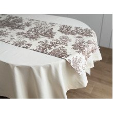 Table runner made of water-repellent fabric 45x170 DUCK 30497 Beige