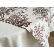 Table runner made of water-repellent fabric 45x170 DUCK 30497 Beige