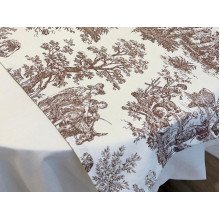 Table runner made of water-repellent fabric 45x170 DUCK 30497 Beige