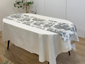 Table runner made of water-repellent fabric 45x170 DUCK 30497 Gray