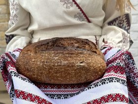Ранер-полотенце украинское этно 3 в 1 белый с украинским орнаментом Ecotton