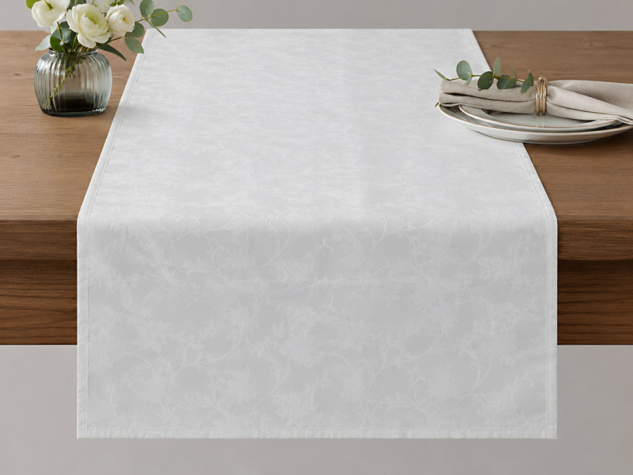 Textile table runner 45x170 white