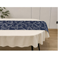 Table runner made of water-repellent fabric 45x170 DUCK blue 2894-25 Blue