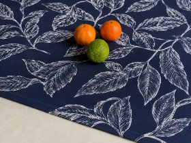 Table runner made of water-repellent fabric 45x170 DUCK blue 2894-25 Blue