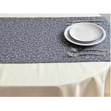 Table runner made of water-repellent fabric 45x170 DUCK V-11 Grey