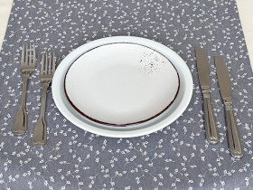 Table runner made of water-repellent fabric 45x170 DUCK V-11 Grey