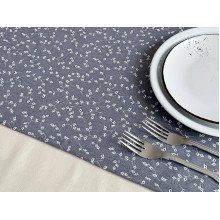 Table runner made of water-repellent fabric 45x170 DUCK V-11 Grey