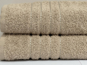 Рушник махровий 50x90 Ecotton Бежевий 420
