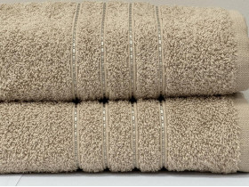 Рушник махровий 50x90 Ecotton Бежевий 420
