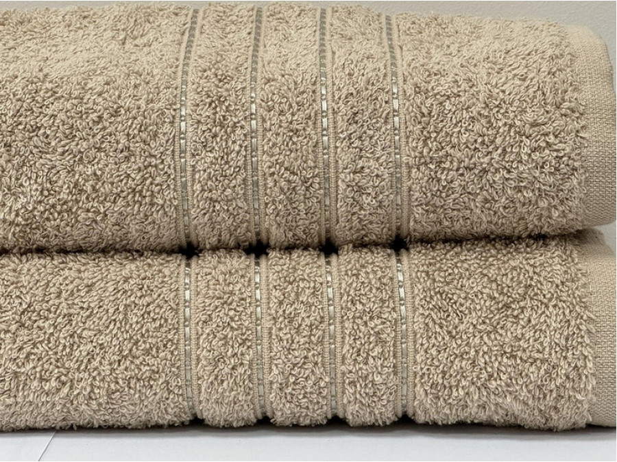 Рушник махровий 50x90 Ecotton Бежевий 420