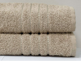 Рушник махровий 50x90 Ecotton Бежевий 420