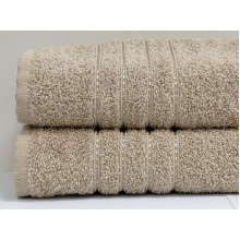 Полотенце махровое 70x140 Ecotton Бежевое 420