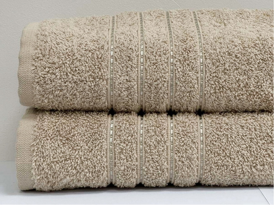 Рушник махровий 70x140 Ecotton Бежевий 420
