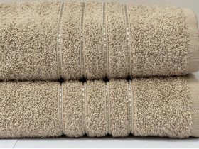 Полотенце махровое 50x90 Ecotton Бежевое 420
