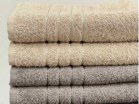 Полотенце махровое 50x90 Ecotton Бежевое 420