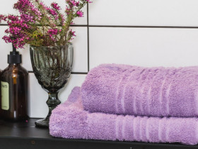 Рушник махровий 70x140 Ecotton Lilac 550