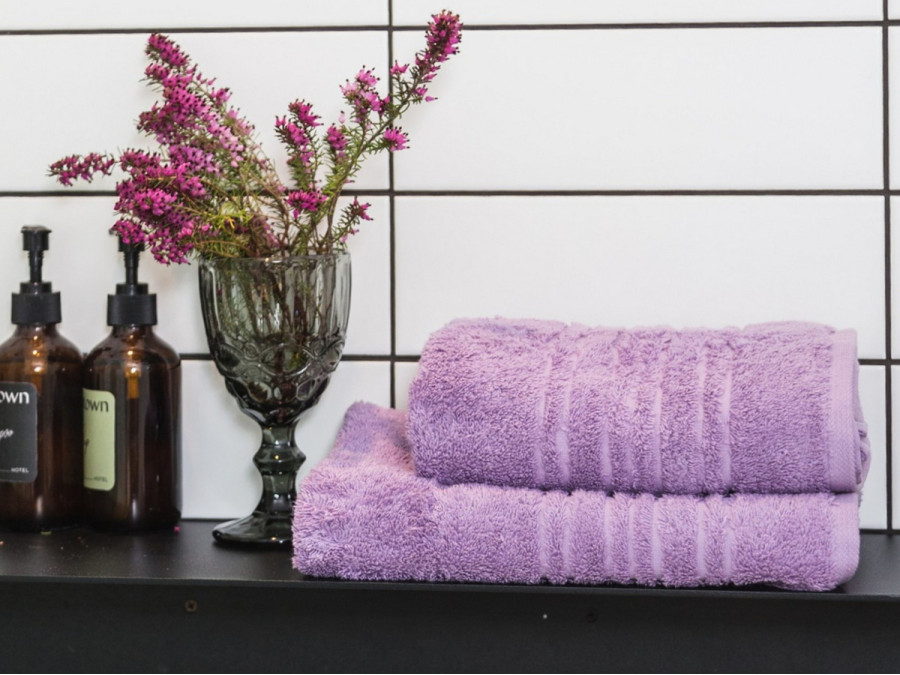 Рушник махровий 50x100 Ecotton Lilac 550