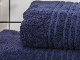 Рушник махровий 70x140 Ecotton Темно синій 550
