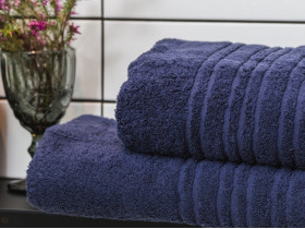 Рушник махровий 70x140 Ecotton Темно синій 550