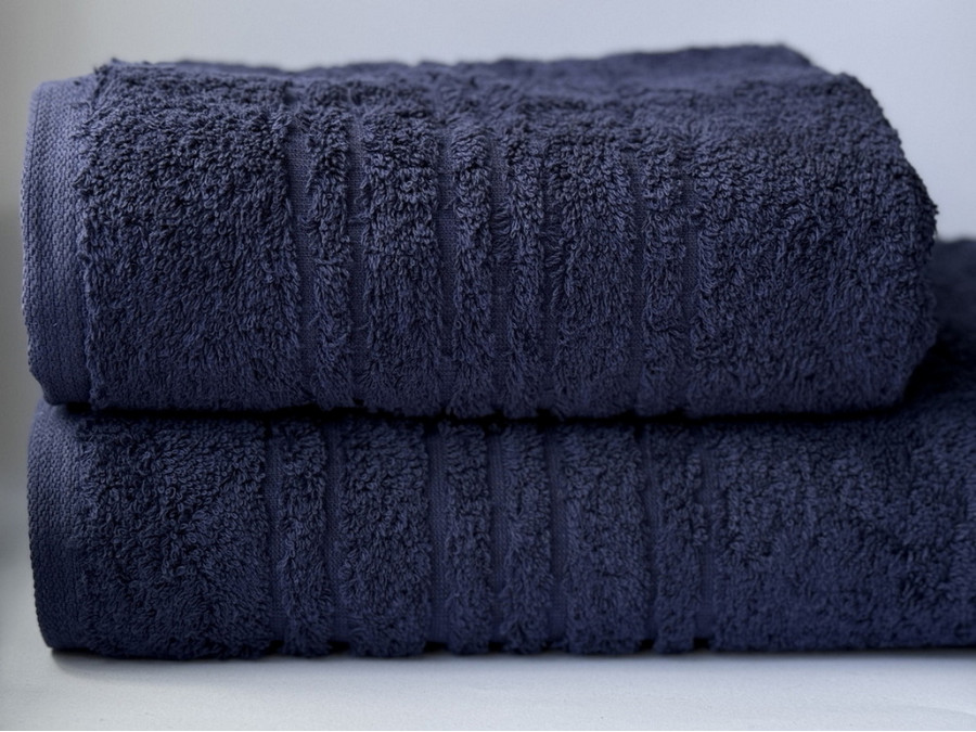 Рушник махровий 70x140 Ecotton Темно синій 550