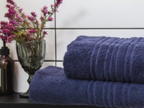 Terry towel 70x140 Ecotton Dark blue 550