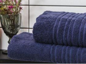 Terry towel 70x140 Ecotton Dark blue 550