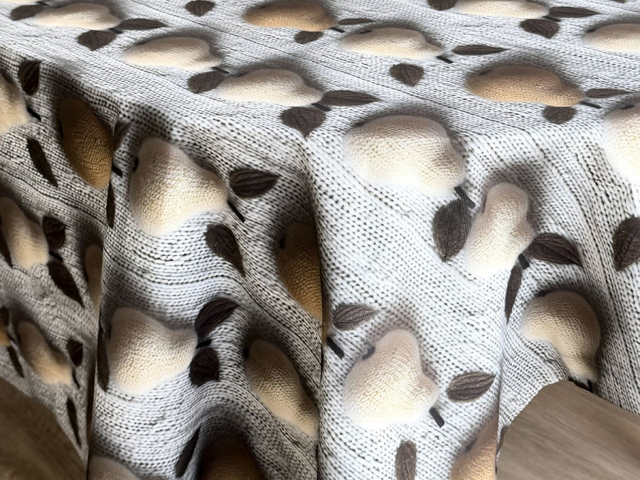 Tablecloth 170x150 Ecotton DUCK 3D with pears 3848-1