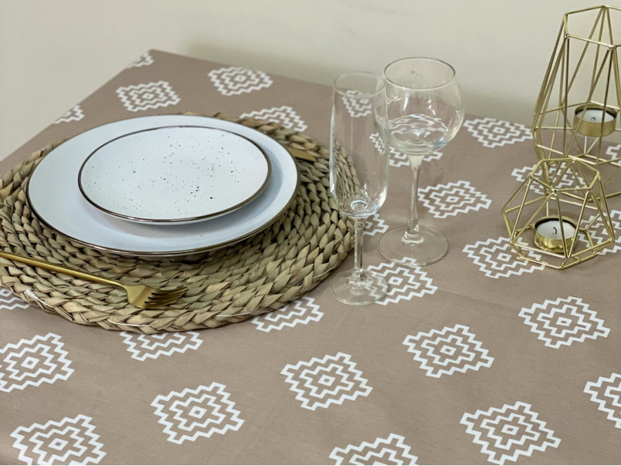 Скатерть 170x220 Ecotton DUCK Бежевая 1003-11