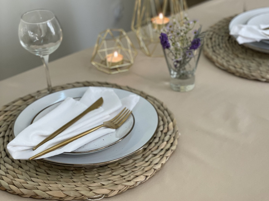 Tablecloth 170x150 Ecotton DUCK Beige