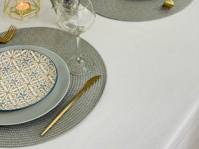 Tablecloth 170x150 Ecotton DUCK White