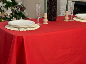 Tablecloth 170x150 Ecotton DUCK Red 4070