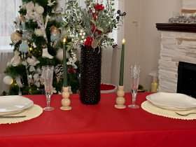 Tablecloth 170x150 Ecotton DUCK Red 4070
