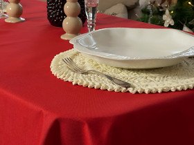 Tablecloth 170x150 Ecotton DUCK Red 4070